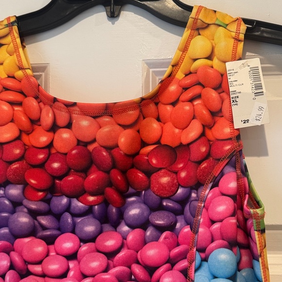 Colorful Candy Print Kids Dress - Picture 2 of 4